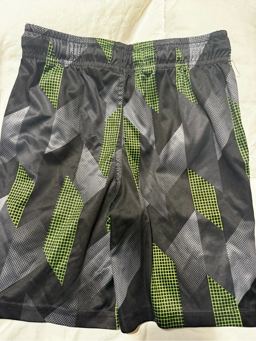 Kids Camo Drawstring Shorts & Black Green basketball shorts